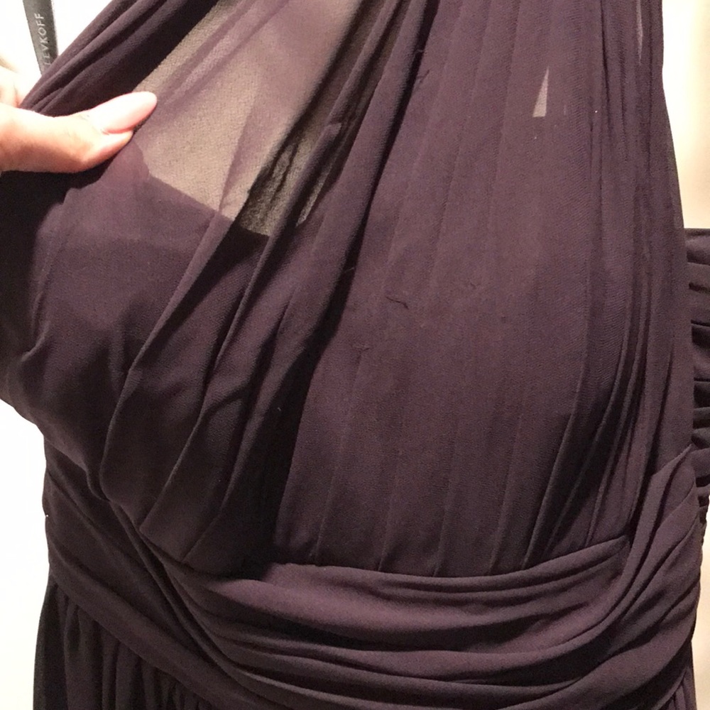 Bill levkoff eggplant purple bridesmaid dress - Picture 2 of 3